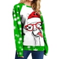 thumbnail image 1 of Seyurigaoka Womens Ugly Christmas Sweatshirt Merry Christmas Shirts Funny Reindeer Graphic Tee Long Sleeve Pullover Lightweight Blouse, 1 of 2