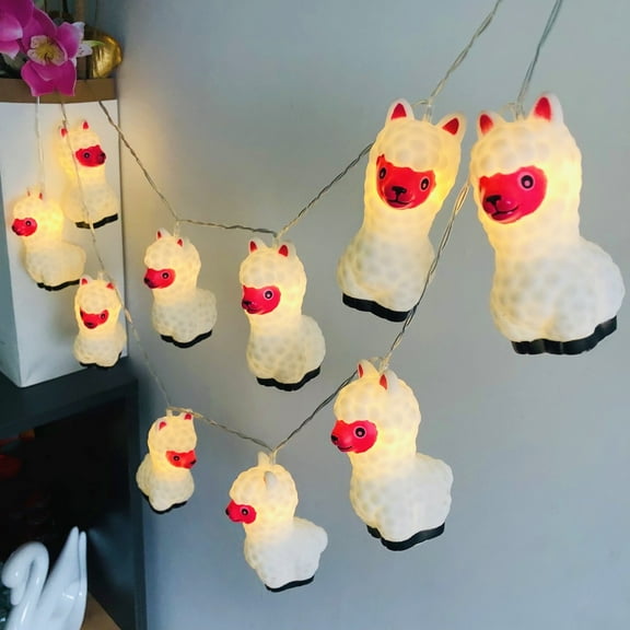 Sezrgiu Alpaca Night Light Battery Operated LED Indoor Kids Boys Girls Room Christmas Birthday Llama Gifts