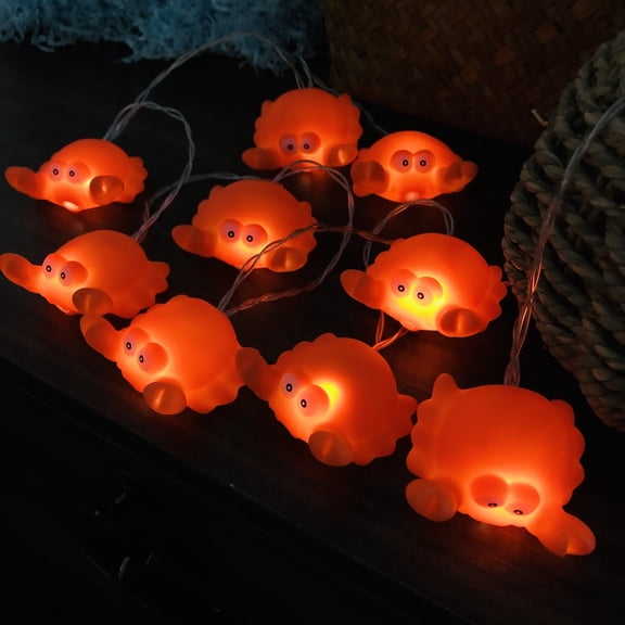 Sezrgiu Cute Crab Night Light Battery Operated LED Marine Life Theme Accessory Kids Room Home Kitchen Decor