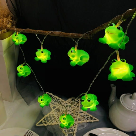 Sezrgiu Frog Night Light Battery Operated LED Indoor Boys Girls Bedroom Green Decoration
