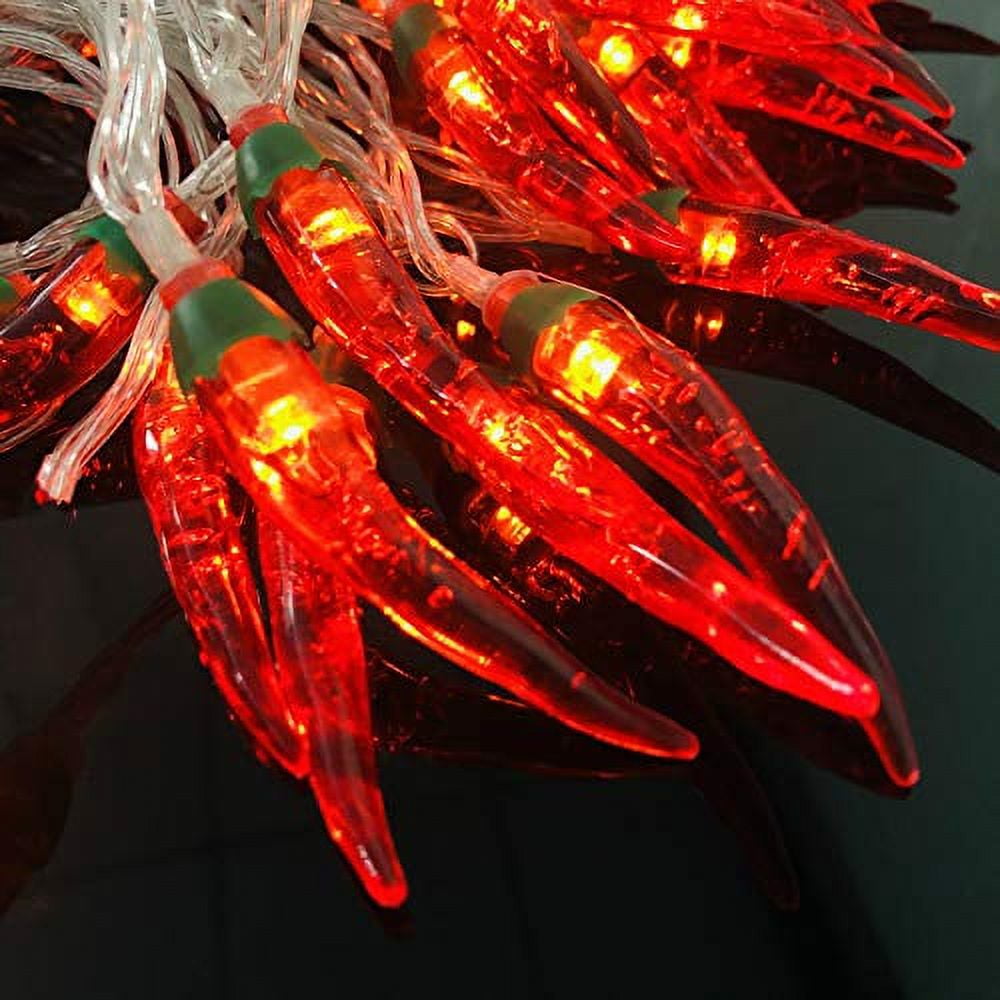 Sezrgiu Red Chili Pepper String Lights Fairy Night Lights Copper