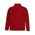 thumbnail image 1 of Sezzit Boys' Cable Knit Quarter Zip Sweater Color: red Size: 5 - 6, 1 of 1