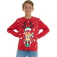 thumbnail image 1 of Sezzit Boys’ Christmas Sweatshirt – Clasic Cozy Xmas Fleece Pullover with Festive Holiday Graphics – Red Reindeer -Size 8, 1 of 7