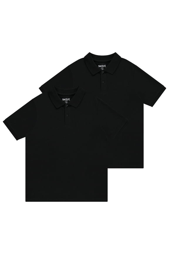 Boys Polo 2-Pack: Premium Comfort and Timeless Style - School, Play, Church, Birthdays -Black
