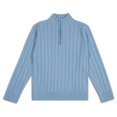 thumbnail image 1 of Sezzit Boys Quarter Zip Cable Knit Sweater – Warm Pullover for School, Holidays, Fall & Winter, 1 of 1
