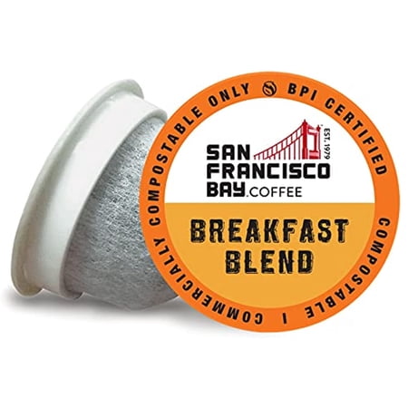 Sf Bay Coffee Onecup Breakfast Blend 36 Ct Medium Roast Compostable Coffee Pods, K Cup Compatible Including Keurig 2.0 (Packaging May Vary)