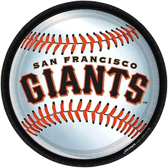 PP SF Giants Dinner Plates 18 Pack 9 Inch