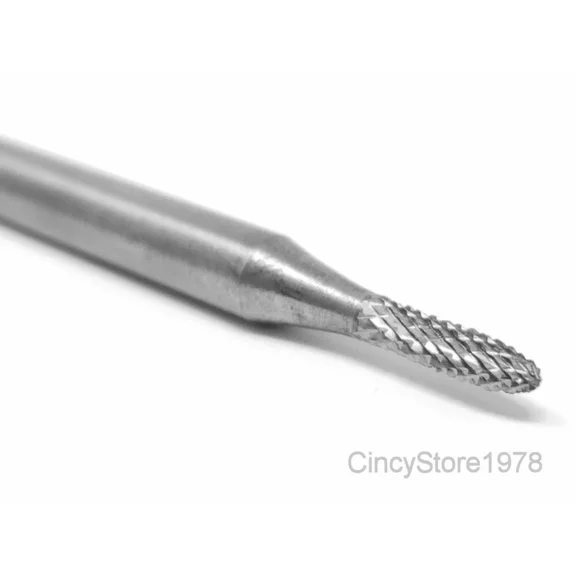 Sf11D Tree Shape Tungsten Carbide Burr Bur Cutting Tool Die Grinder Bit 1/4" New