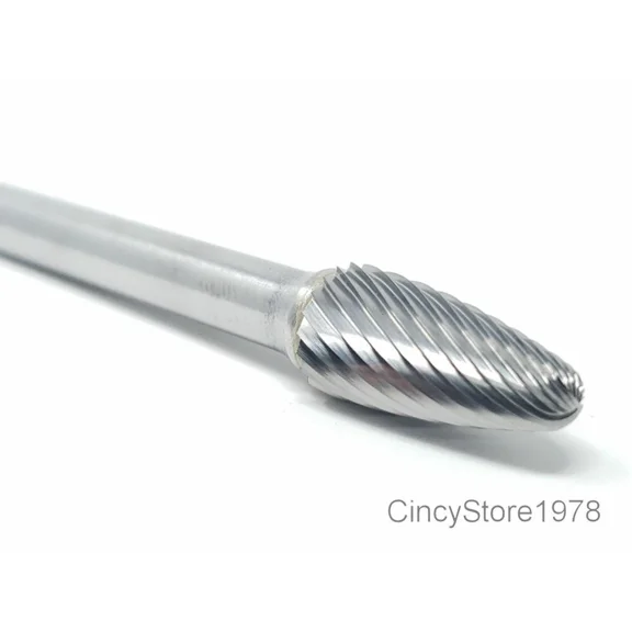Sf3S Tree Shape 3/8" Carbide Burr Bur Tool Die Grinder Bit 1/4" Shank