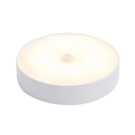 Sfaro Round LED Night Light, Push Button, 3 Light Colors, White