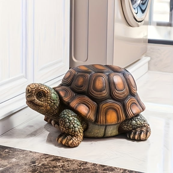 Sfirey 18" Turtle Garden Statue Stool, Resin Decorative Animal Sculpture for Patio & Home