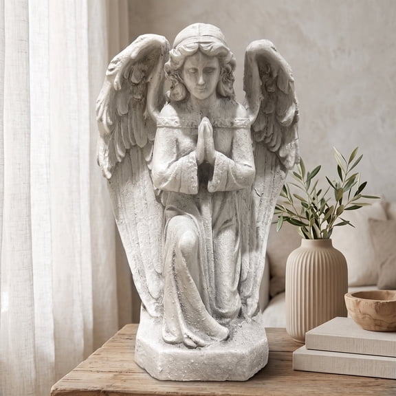 Sfirey Praying Angel Statue Magnesium Oxide Cherub Garden Decor Outdoor