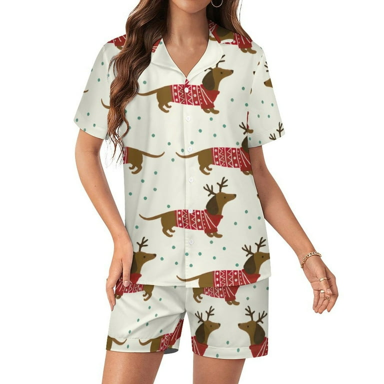 2 Piece Golden Retriever & Paws Long Tee Pajama Set 2 Piece Golden Retriever & Paws Long Tee Pajama Set