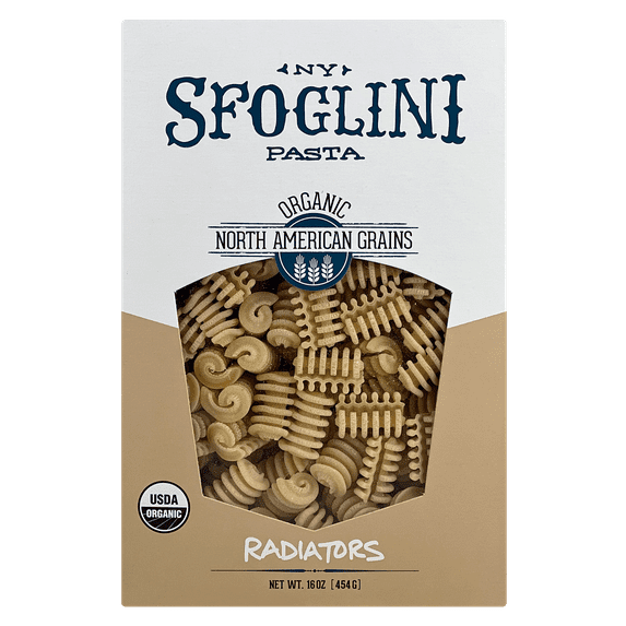 Sfoglini Organic Durum Semolina Radiators Pasta, Shelf-Stable, 16 oz Box