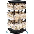 thumbnail image 1 of Sfugno 360 Rotating Earring Display Stands for Selling, Earring Rack Display Holder Stand,Jewelry Display for Vendors Selling Earring Cards,Black, 1 of 7
