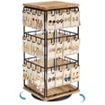 thumbnail image 1 of Sfugno 360 Rotating Earring Display Stands for Selling, Earring Rack Display Holder Stand,Jewelry Display for Vendors Selling Earring Cards,Brown, 1 of 7