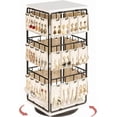thumbnail image 1 of Sfugno 360 Rotating Earring Display Stands for Selling, Earring Rack Display Holder Stand,Jewelry Display for Vendors Selling Earring Cards,White, 1 of 8