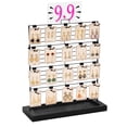 thumbnail image 1 of Sfugno Earring Display Stands for Selling, Wood Jewelry Display with 20 Removable Hooks,Earring Rack Holder Stand for Earring Cards,Black, 1 of 7