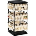 thumbnail image 1 of Sfugno Earring Holder Organizer for Women,Earring Rack Storage with 48 Hooks ,Jewelry Organizer Stand with Wood Base for Ring,Earrings,Ear Stud,Bracelets, 1 of 9
