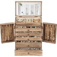 thumbnail image 1 of Sfugno Jewelry Box, 6-Tier Large Wooden Jewelry Organizer Boxes for Women, Wood jewlery Storage Display for Rings Earrings Necklaces,Brown, 1 of 7