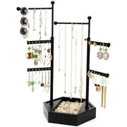 Sfugno Jewelry Organizer Stand, 6 Tier Jewelry Holder with Adjustable Height Necklace Holder for Organizer Display & Storage Earrings Ring Bracelet