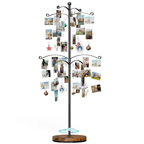 Sfugno Metal Photo Display Tree, 90 Clips Holder for 4x6, 5x7 Picture Frames Hanging & Gift Card Display, Versatile Home Decor for Family Collage Frame
