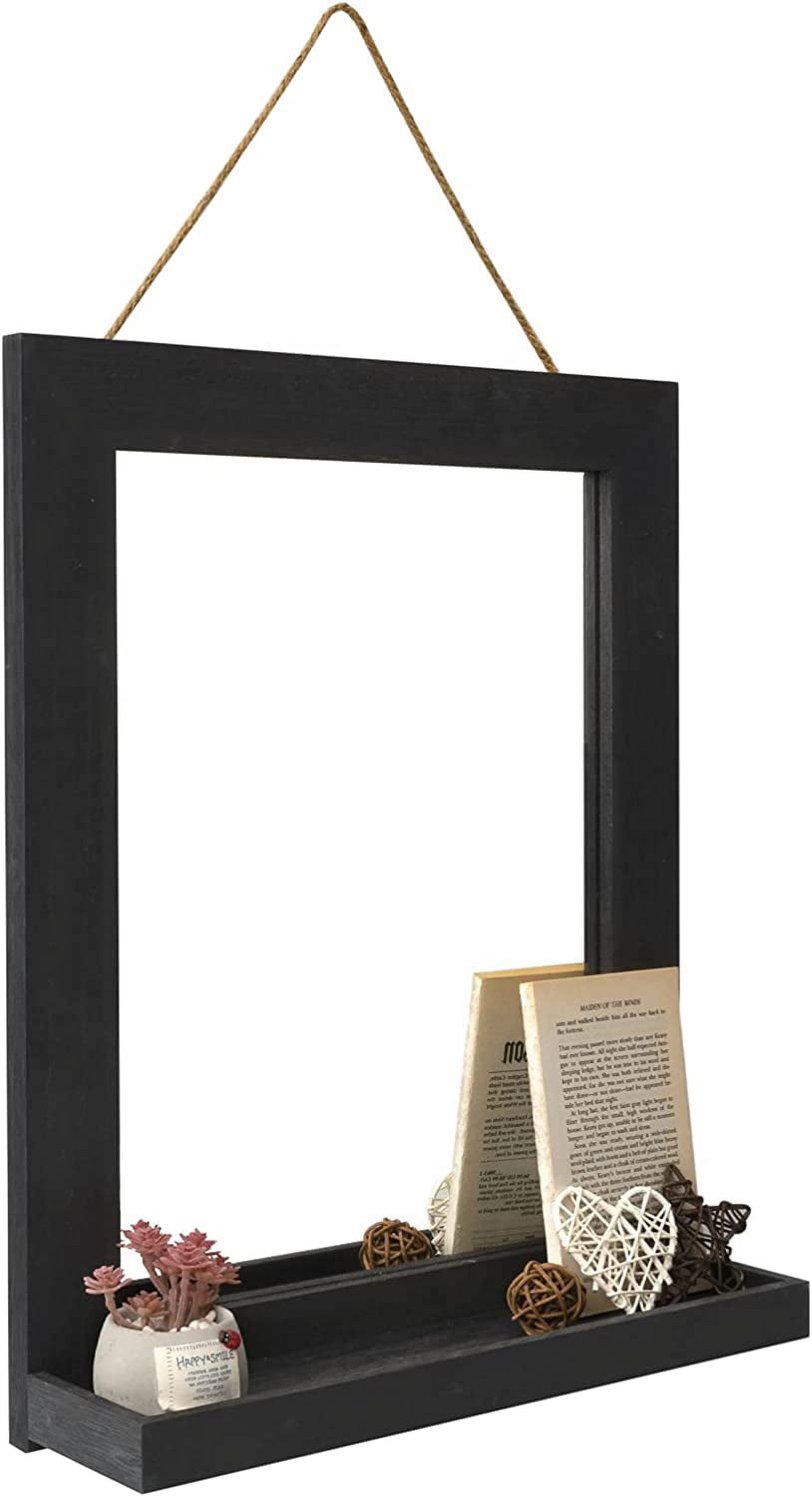 Sfugno Wall Mirror with Shelf, 20 x 16 inch Wall Mirror Hanging for ...