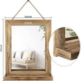 thumbnail image 1 of Sfugno Wall Mirror with Shelf, 20 x 16 inch Wall Mirror Hanging for Bathroom, Vanity, Bedroom, Entryway, Living Room(Rustic Brown), 1 of 7