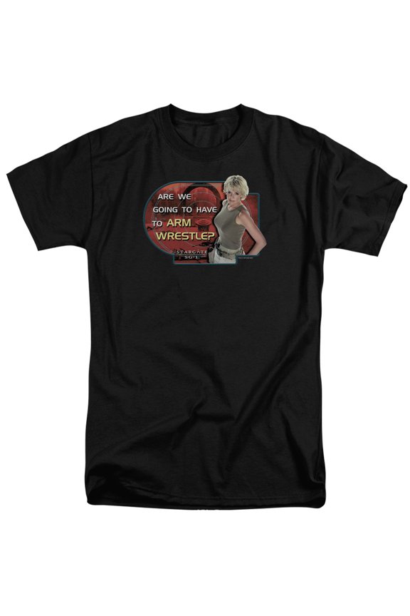 Sg1 Arm Wrestle Adult Tall T-Shirt Black