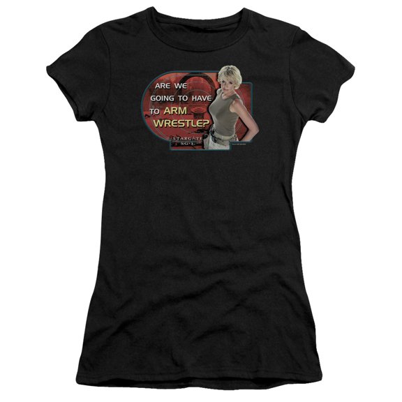 Sg1 Arm Wrestle Junior Women's T-Shirt Sheer Black