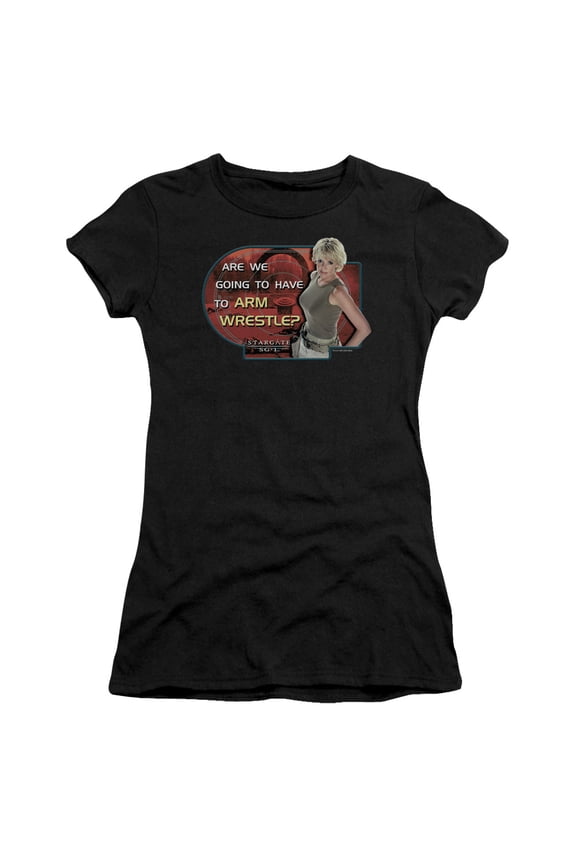 Sg1 Arm Wrestle Junior Women's T-Shirt Sheer Black