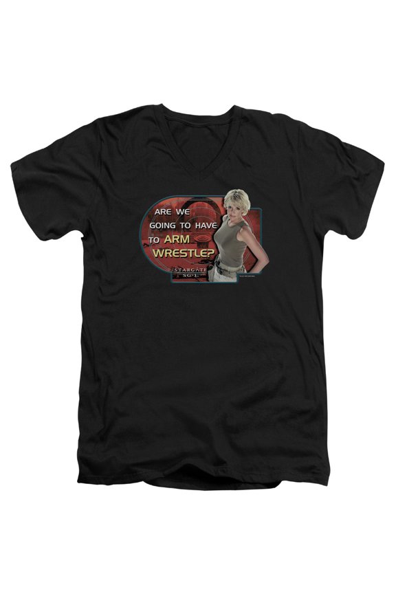 Sg1 - Arm Wrestle - Slim Fit V Neck Shirt - XX-Large