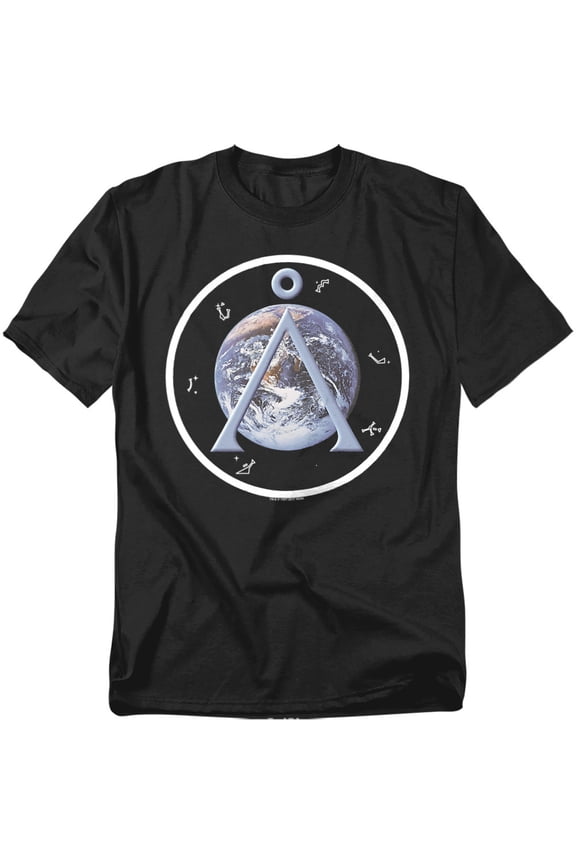 Stargate Men's Earth Emblem T-shirt Small Black