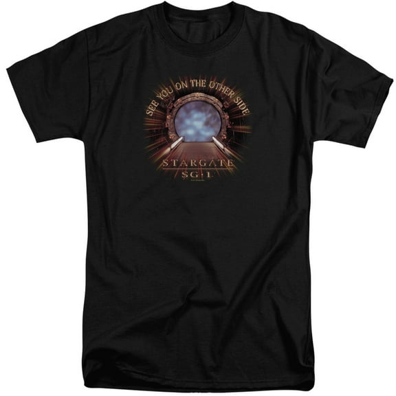 Sg1 Other Side Adult Tall T-Shirt Black