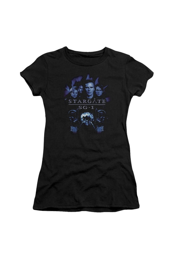 Sg1 Sg1 Stargate Command Junior Women's T-Shirt Sheer Black
