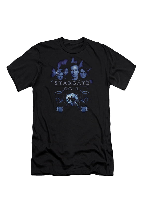 Sg1 Sg1 Stargate Command Premium Adult Slim Fit 30/1 T-Shirt Black