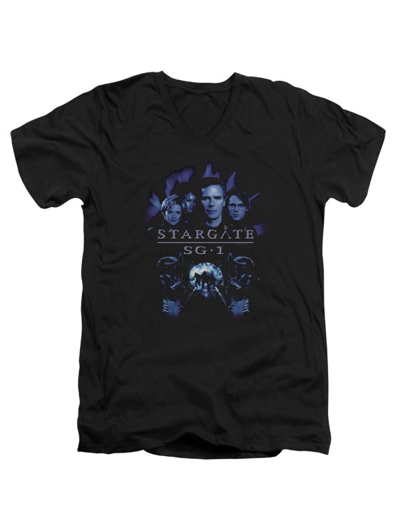 Sg1 - Sg1 Stargate Command - Slim Fit V Neck Shirt - XX-Large