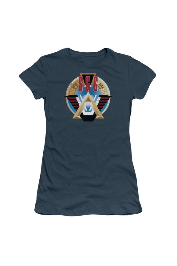 Sg1 Sgc Logo Junior Women's T-Shirt Sheer Indigo