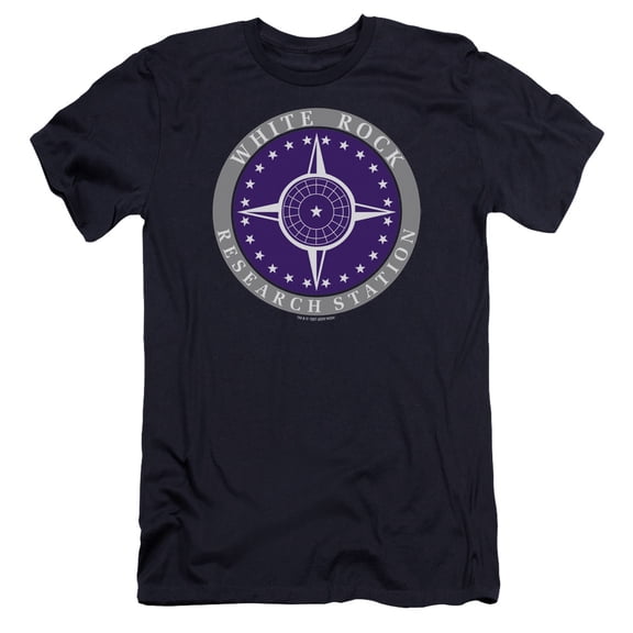 Sg1 White Rock Logo Premium Adult Slim Fit 30/1 T-Shirt Navy