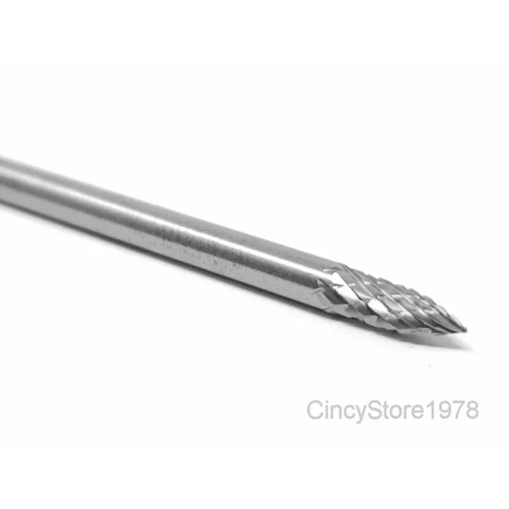 Sg41D Tree Shape Solid Carbide Burr Bur Cutting Tool Die Grinder Bit 1/8"