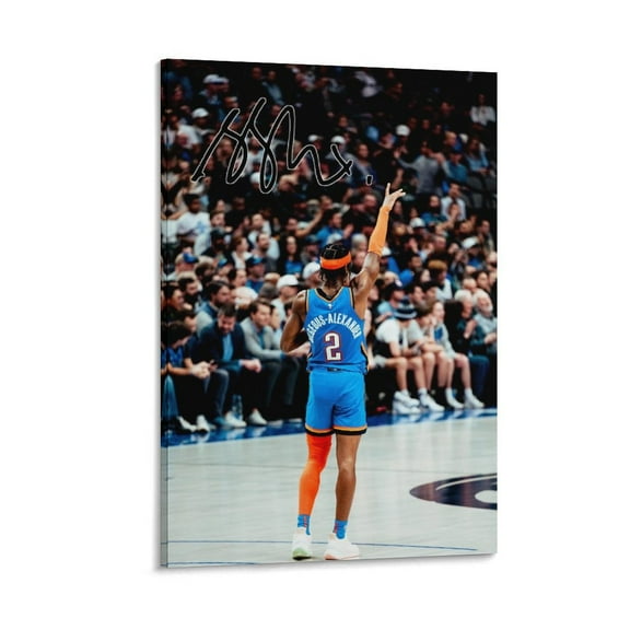Sga Shai Gilgeous Alexander Signed Poster Poster Cool Artworks Painting Wall Art Canvas Prints Hanging Picture Home Decor Posters Gift 20x30inch(50x75cm)
