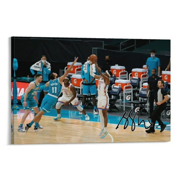 Sga Shai Gilgeous-alexander Signed Poster Canvas Wall Art Poster Decorative Bedroom Modern Home Print Picture Artworks Posters 24x36inch(60x90cm)