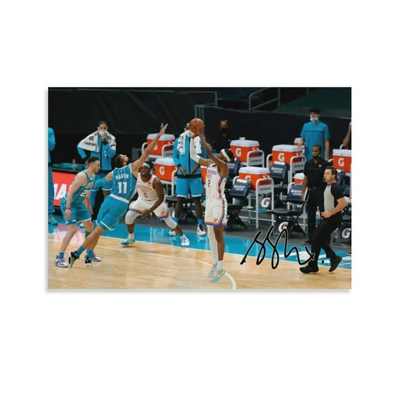Sga Shai Gilgeous-alexander Signed Poster Poster Decorative Painting Canvas Wall Art Living Room Posters Bedroom Painting 16x24inch(40x60cm)