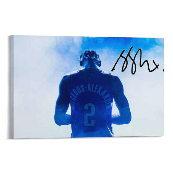 Sga Shai Gilgeous-alexander Signed Posters Art Artworks Picture Print Poster Wall Art Painting Canvas Gift Decor Home Posters Decorative 12x18inch(30x45cm)
