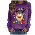 thumbnail image 1 of Sgkm Crewneck Sweatshirts Women Casual Long Sleeve Graphic Tee Shirts Pullover Tops for Women L Dark Purple, 1 of 7