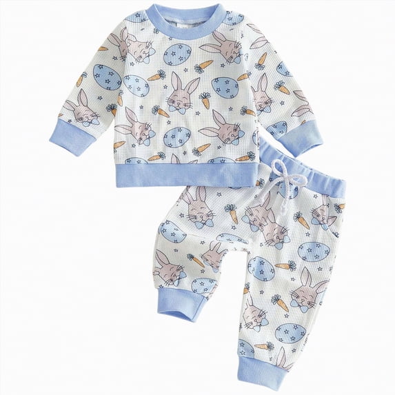 Sgkm Infant Girl Outfits 4t Girl Easter Clothes Easter Egg Print Sweatshirt and Carrot Sweatpant Toddler Baby Graphic Outfit