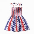 thumbnail image 1 of Sgkm Toddler Girl Dress Cute Slim Fit Girls Dresses Size 6 Full Printed Independence Day Toddler Clothes with Spaghetti Strap, 1 of 5