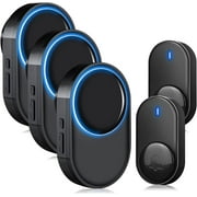Sgokeen Outdoor Wireless Doorbell for Home, Waterproof Door Bell Chime Kit, 3 Receiver + 2 Transmitters