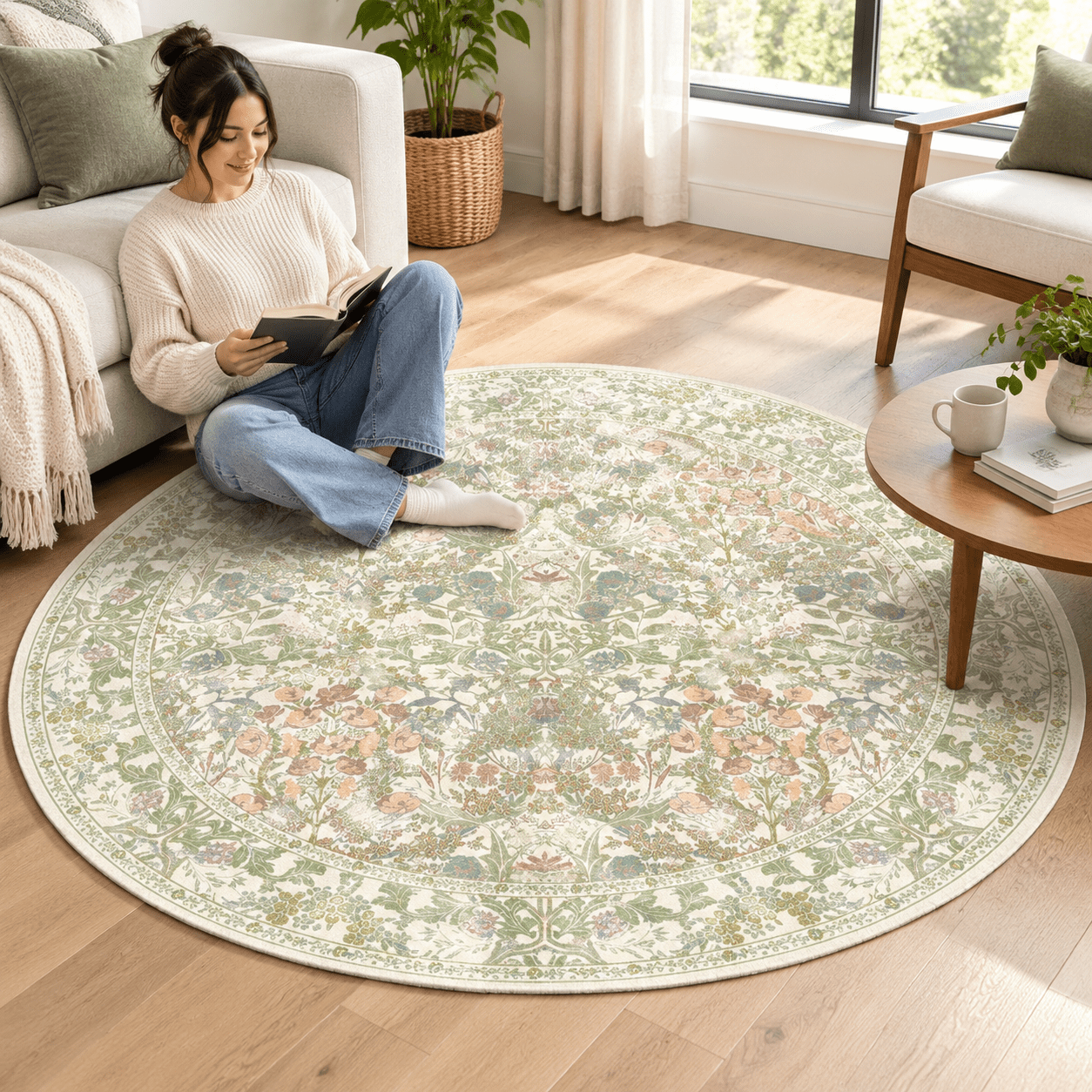 3 Inch Round Rug Sgreen 3ft Round Entryway Rug - Small Circle Soft Rugs For Bedroom Home ...