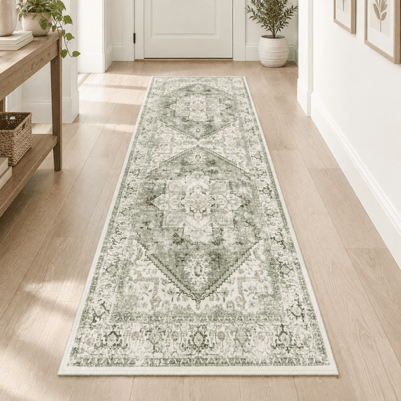 Sgreen Runner Rug Non-slip 2.5x8 - Oriental Bedroom Rugs Long Hallway ...
